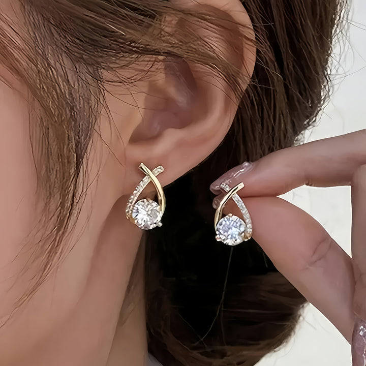 Xara™ Elegant Cross-Shaped Earrings for Daily Use