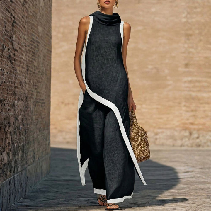 Cressa™ Elegant Linen Set with Blouse and Relaxed Fit Pants