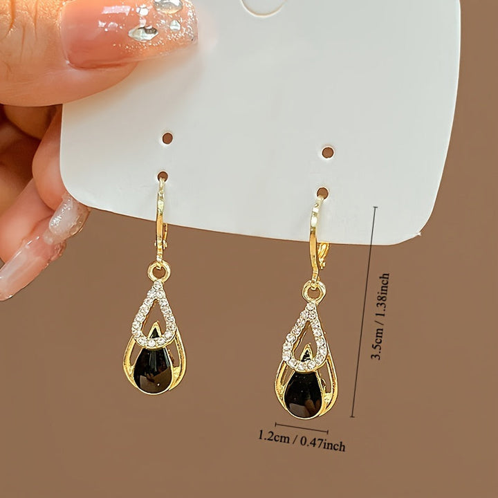 Ralia™ Double Drop Earrings with Cutout Design and Elegant Finish