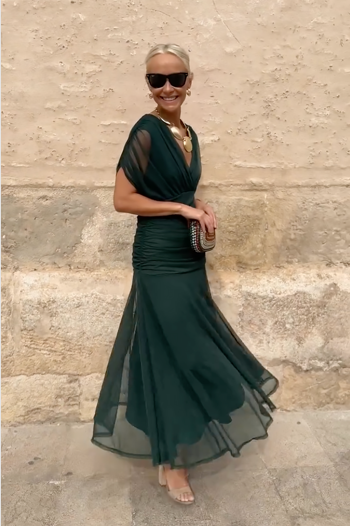 Novarente™ Elegant Maxi Dress with V-Neck for Special Occasions