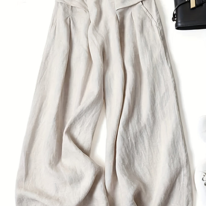 Brisae™ Vintage Style Wide Leg Linen Pants