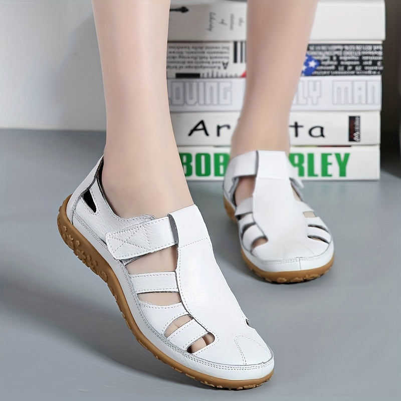 Norah™ Handmade Leather Moccasins with Soft Sole and Vintage Design