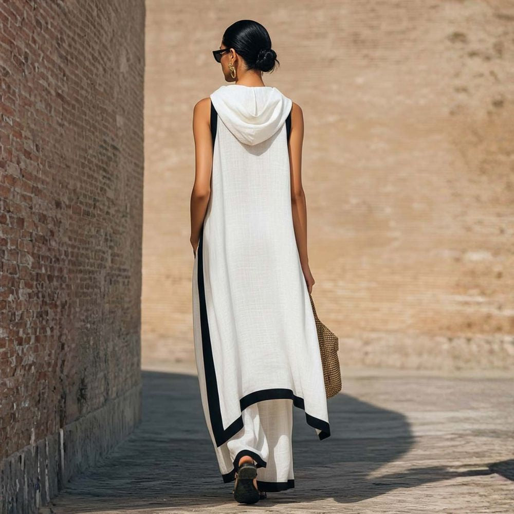 Cressa™ Elegant Linen Set with Blouse and Relaxed Fit Pants