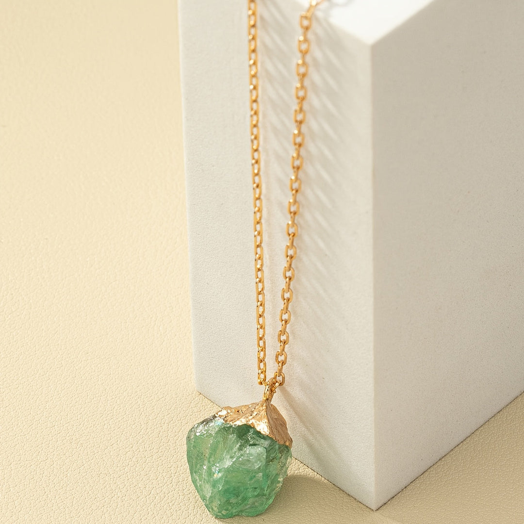 Taria™ Minimalist Necklace with Irregular Pendant Plated in 14K Gold