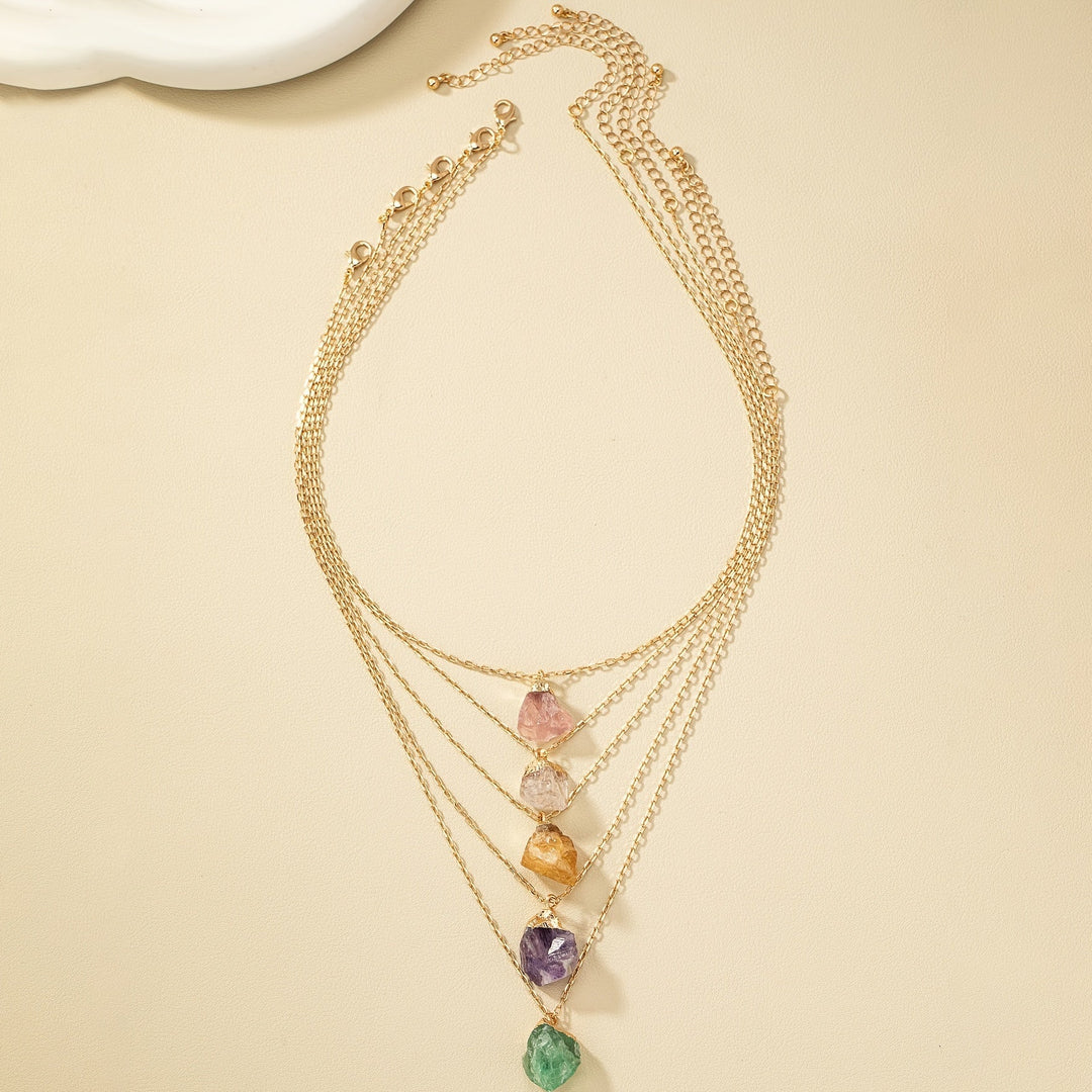 Taria™ Minimalist Necklace with Irregular Pendant Plated in 14K Gold