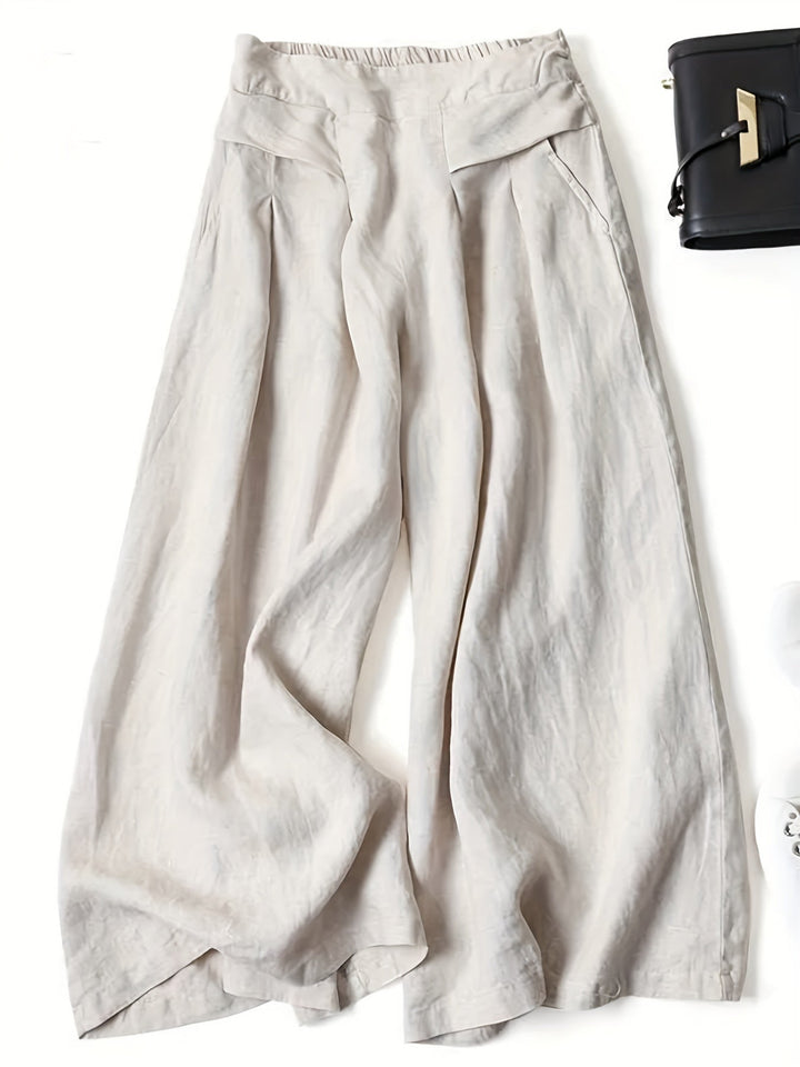 Brisae™ Vintage Style Wide Leg Linen Pants