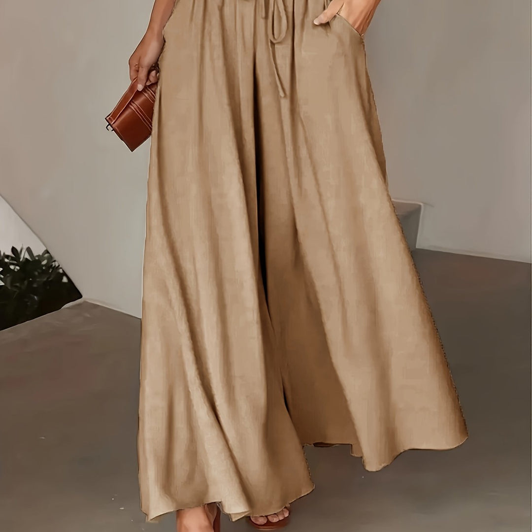 Corae™ Wide Leg Loose Pants with High Waist and Drawstring
