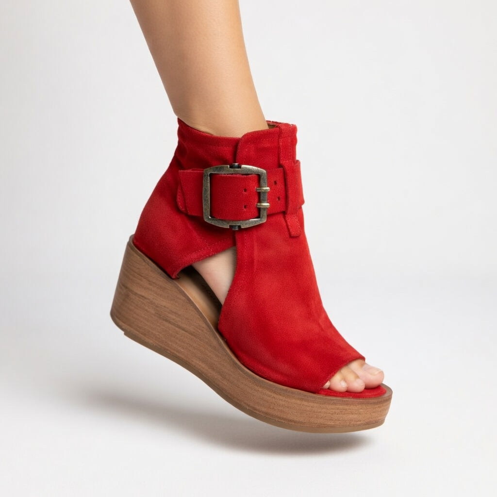 Indiea™ Open Toe Booties with Comfortable Platform
