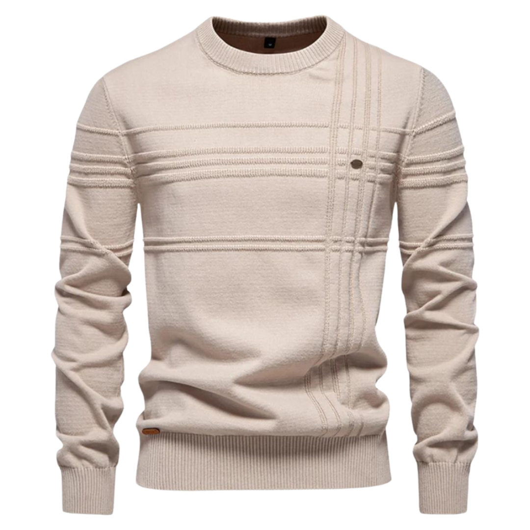 Men's Jumper with Check Design