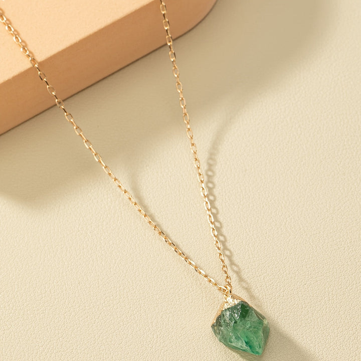 Taria™ Minimalist Necklace with Irregular Pendant Plated in 14K Gold