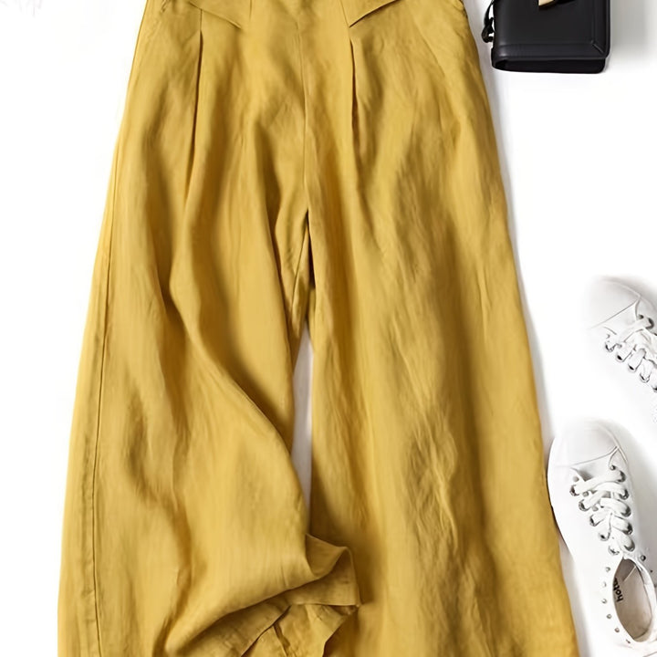 Brisae™ Vintage Style Wide Leg Linen Pants