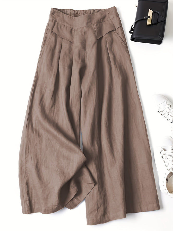 Brisae™ Vintage Style Wide Leg Linen Pants