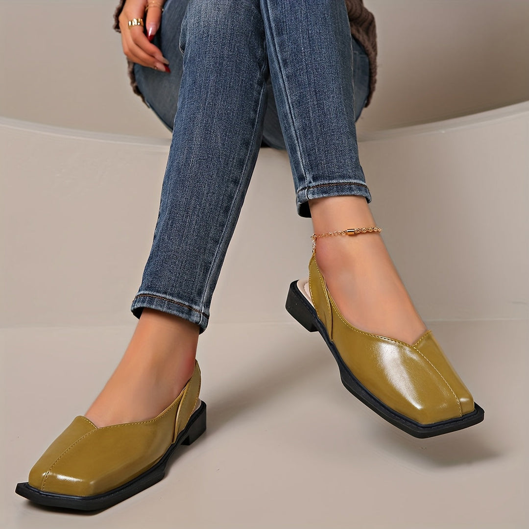 Darya™ Elegant Chunky Heel Sandals with Square Toe