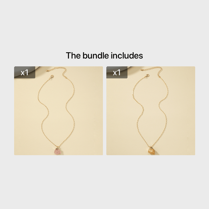 Taria™ Minimalist Necklace with Irregular Pendant Plated in 14K Gold