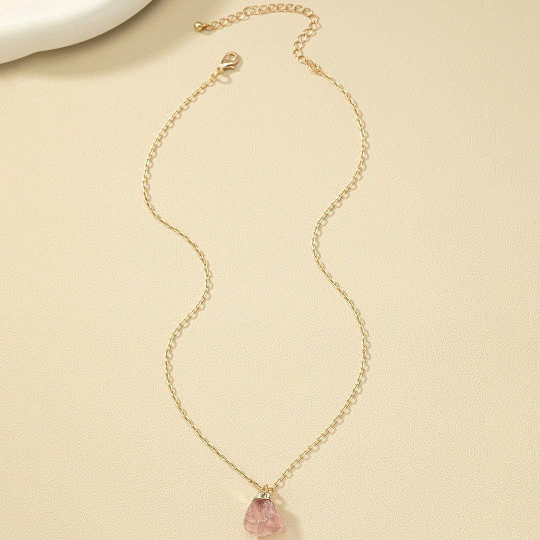 Taria™ Minimalist Necklace with Irregular Pendant Plated in 14K Gold