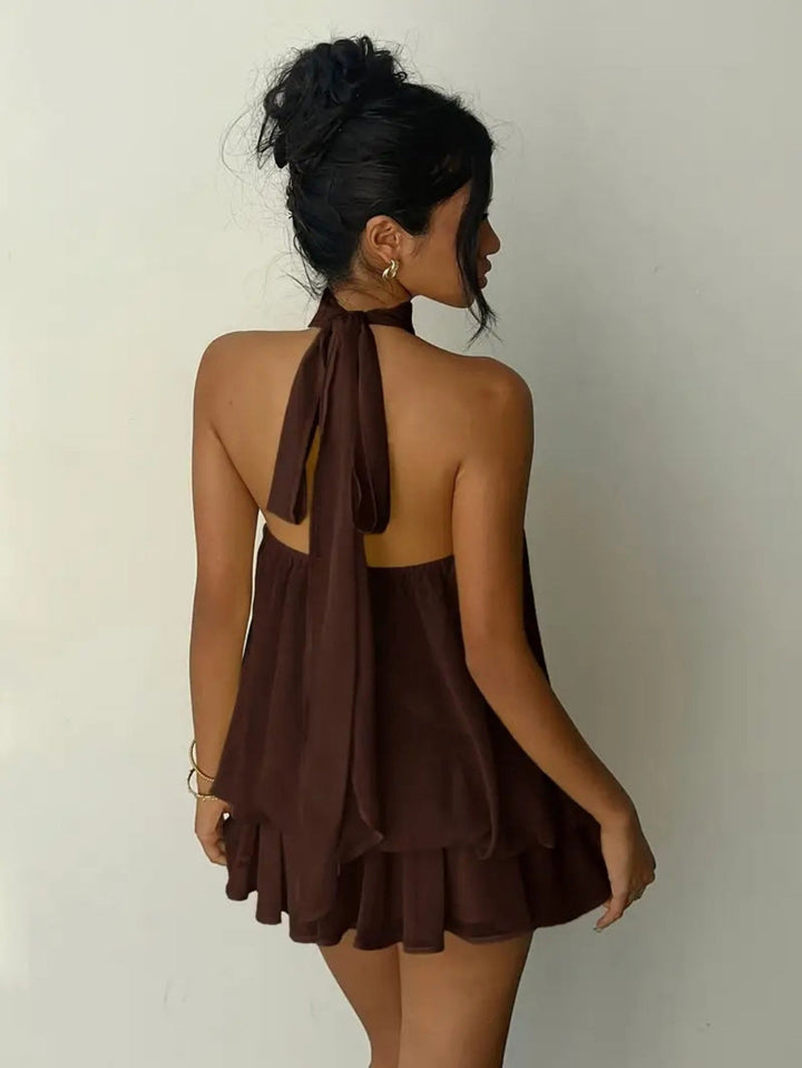 Meara™ Elegant Halter Dress for Summer Vacations