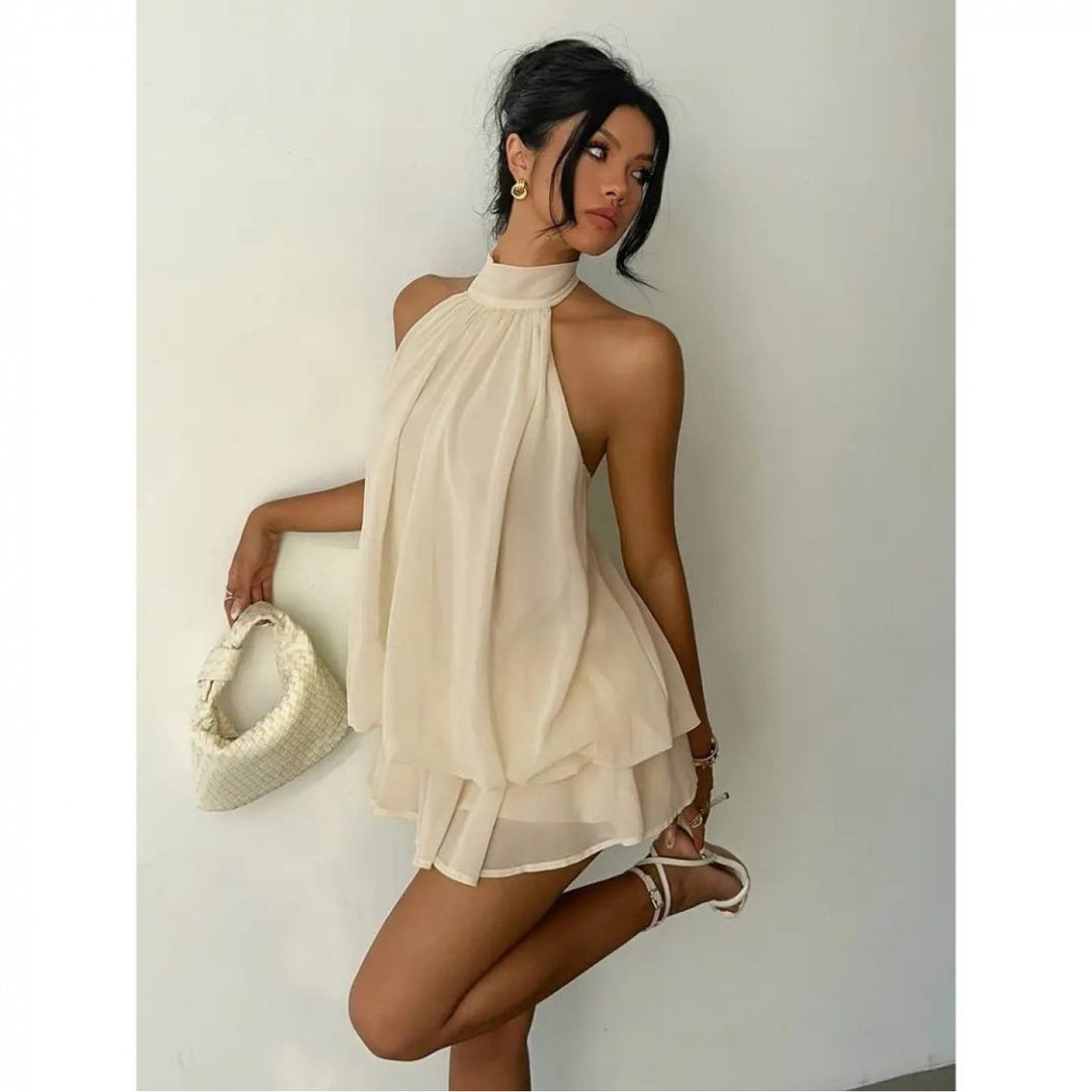 Meara™ Elegant Halter Dress for Summer Vacations