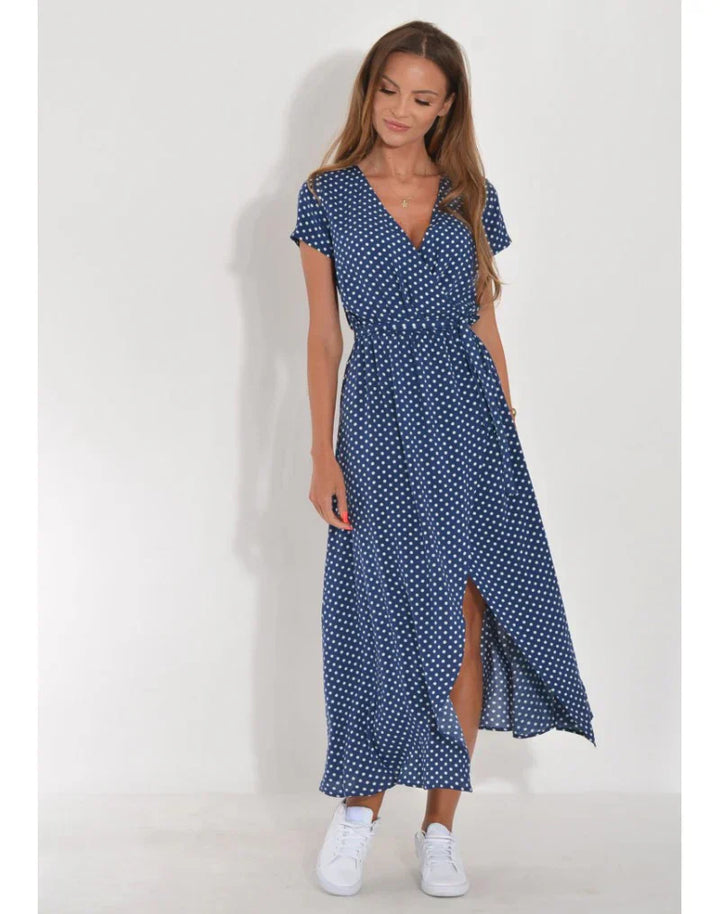 Delia™ Elegant Dress with V-Neck and Shaping Cut